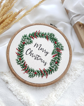 Świąteczny bożonarodzeniowy wieniec, świąteczne dekoracje ozdoby do domu, madlenkova