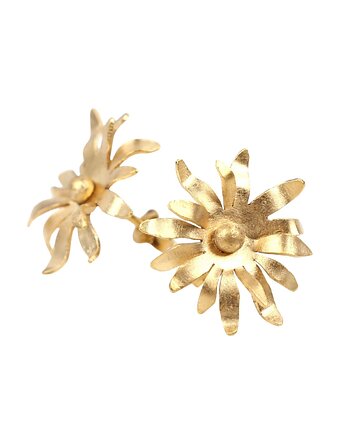 Kolczyki sztyfty - Stokrotki złote, Blooming Stones