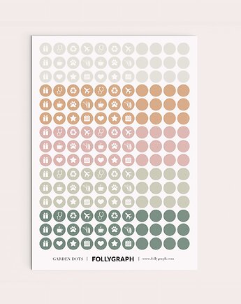 Naklejki do planerów, kalendarzy GARDEN DOTS