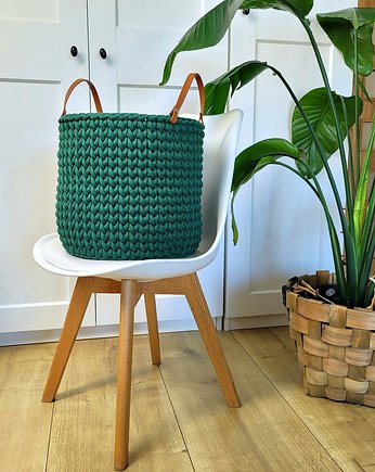 Duży kosz na koce poduszki ręczniki " Simply Basket"