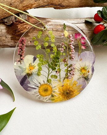 Ozdoba wisząca- łąkowe bratki, fernandfelt