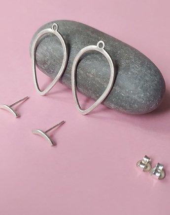Kolczyki DOUBLE RINGS, srebro 925
