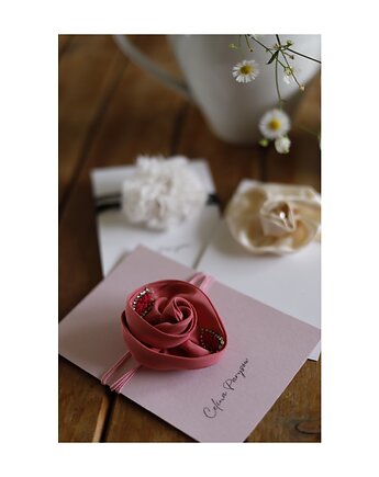 Choker jedwabny z aplikacją, Celina Parysów