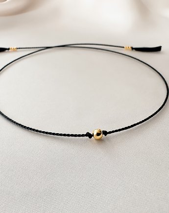 Złota Bransoletka Szczęścia 14K 585 czarna, Martellie Jewellery