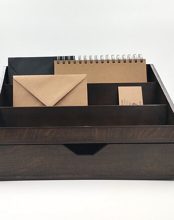 Gabinetowy organizer na biurko - wenge