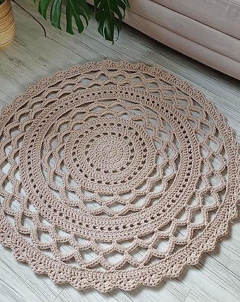 Dywan szydełkowy ze sznurka bawełnianego 110cm, MISZ MASZ Dorota Tyszko