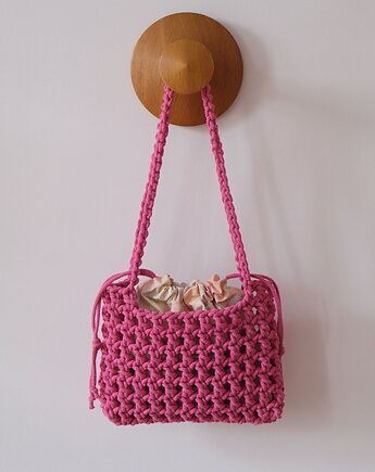 Szydełkowa torebka ze sznurka, Bal handmade
