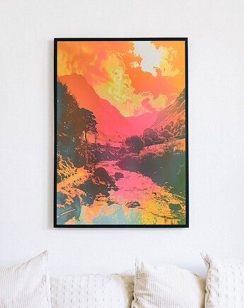 Plakat - Neonowe góry
