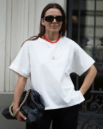 T-SHIRT NEW YORK CREW NECK ecru