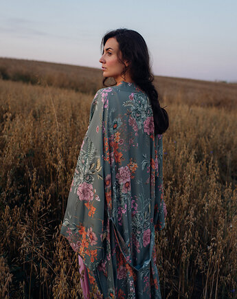 Kimono Bloom Turkus LONG