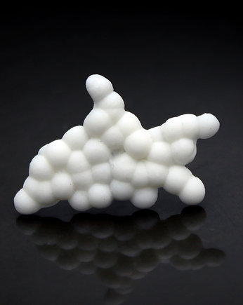 MIKROSTRUKTURA broszka porcelanowa