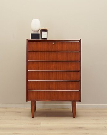 Komoda tekowa, duński design, lata 70, produkcja: Dania