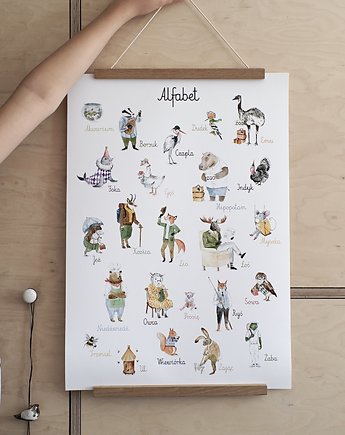 Plakat ze szkolnym alfabetem Hi Little