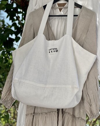 Lniana torba typu shopper