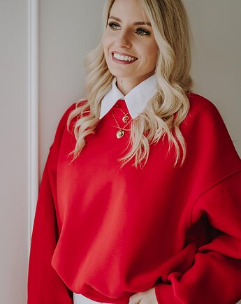 Bluza Basic oversize czerwona