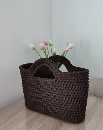 Torba szydełkowa ze sznurka do ręki 35cmx25cm, MISZ MASZ Dorota Tyszko