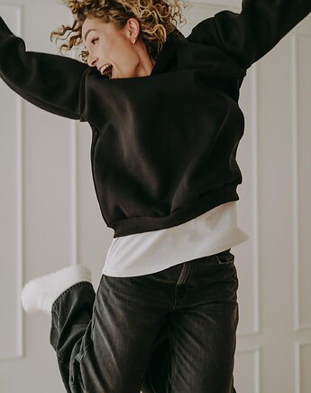 Bluza basic oversize klasyczna czarna