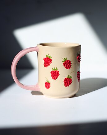 Ceramiczny kubek w maliny 300 ml