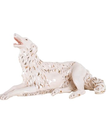 Figurka porcelanowa pies Borzoj, lata 60, produkcja: Europa