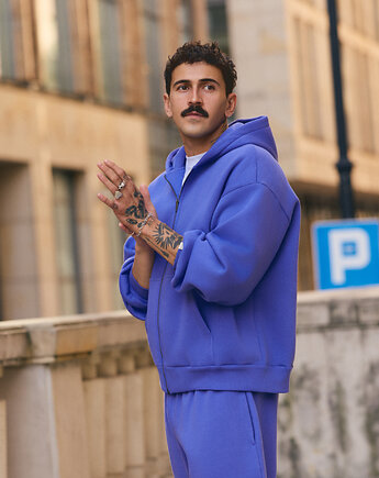 Bluza z kapturem PUFFA ZIP Purple Hills męska