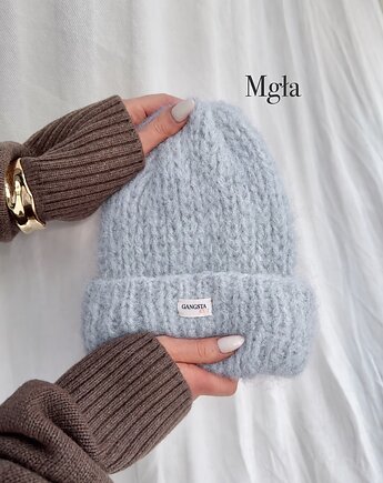Puszysta czapka Cloud wełna merino alpaka *mgła*