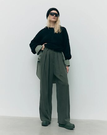 Spodnie Wonder olive tencel