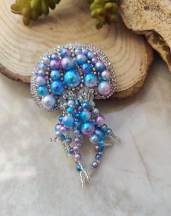 Broszka handmade Meduza