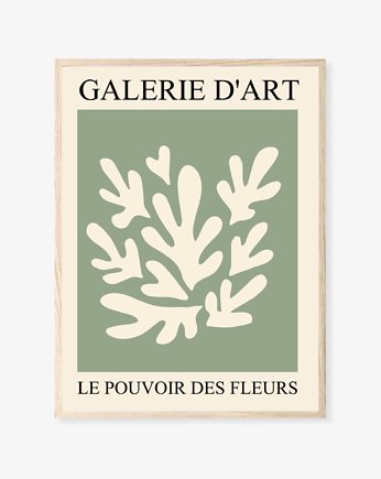 PLAKAT szałwiowa zieleń , abstrakcja, matisse