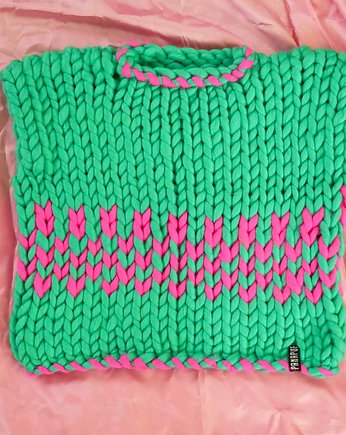 100% Merino kolorowa kamizelka sweter z grubej wełny