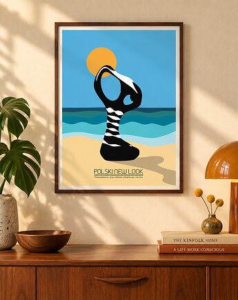 Plakat Fine Art giclee Panna plażowa. Polski New Look