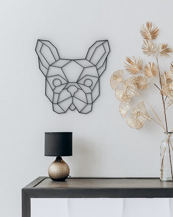 Pies Buldog Francuski geometryczny - oryginalna dekoracja na ścianę 3d