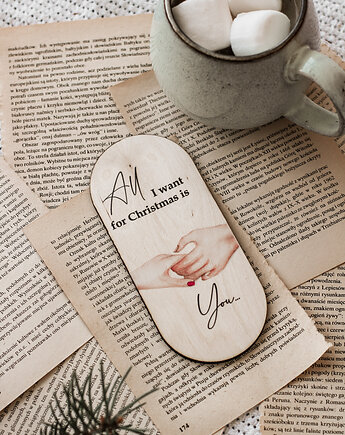 All I want - Świąteczna zakładka do książek, Winietka dekoruje