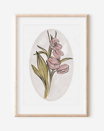 Plakat botaniczny - BUKIET TULIPANÓW