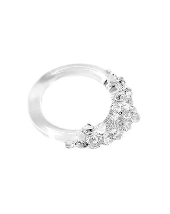 Pierścionek korona "Crystal"