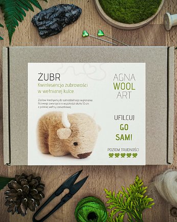 Zestaw kreatywny do filcowania: Żubr. Ufilcuj go sam!