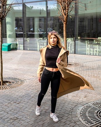 Mega długa bluza płaszcz Kenia