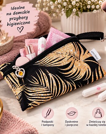 Etui do torebki etui na przybory higieniczne damskie etui pióra złote