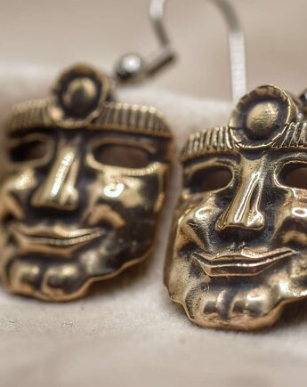 "Słońce przywdziałem" - Kolczyki z brązu, Biżuteria z Myśli Odlana