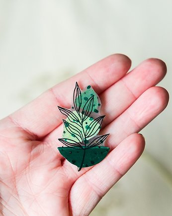 Przypinka minimalizm flora