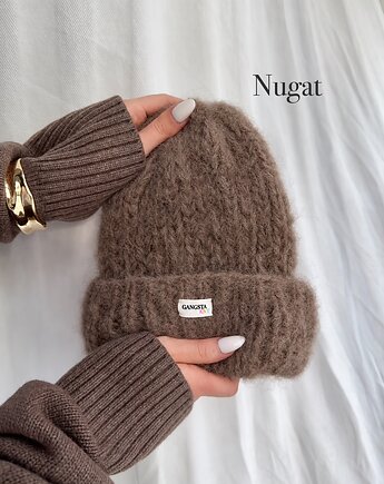 Puszysta czapka Cloud wełna merino alpaka *nugat*