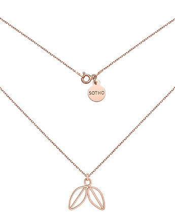 Naszyjnik z listeczkami z różowego złota, SOTHO