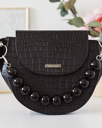 Listonoszka Drewniane korale Manzana czarna, ManzanaTorebki