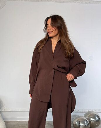Koszula Calm choclate oversize modal