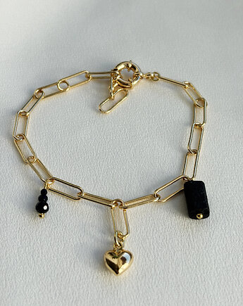 Bransoletka Łańcuszek z Turmalin i onyks, Chmolowska Jewellery