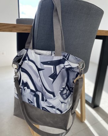 Torba hobo XXL - print gfaffiti monochromatyczne, PRACOWNIA 166