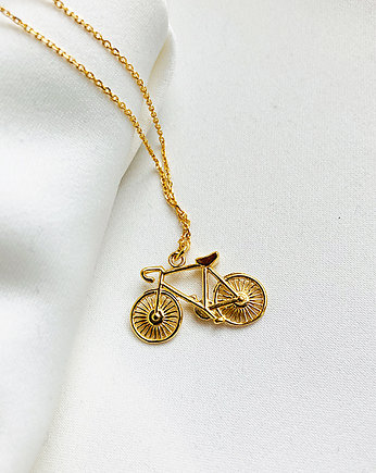 Naszyjnik z rowerem, złoty rower, Anemon Atelier