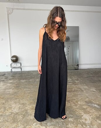 Sukienka Motion black jackard maxi