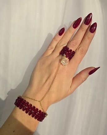 Bransoletka z pierścionkiem 5-rzędowa Fashion Gloss, AFRODITTE COLLECTION