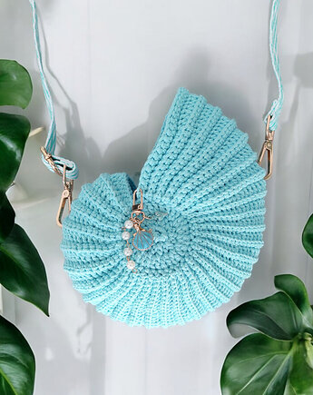 Amonit - torebka muszla błękitna, KEIT