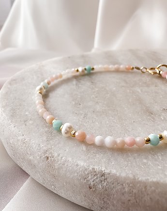 Bransoletka ENEA opal amazonit perła